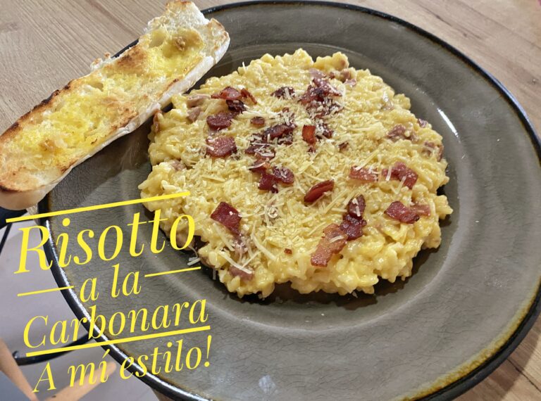 Delicioso Risotto a la Carbonara: Sabor italiano en cada bocado