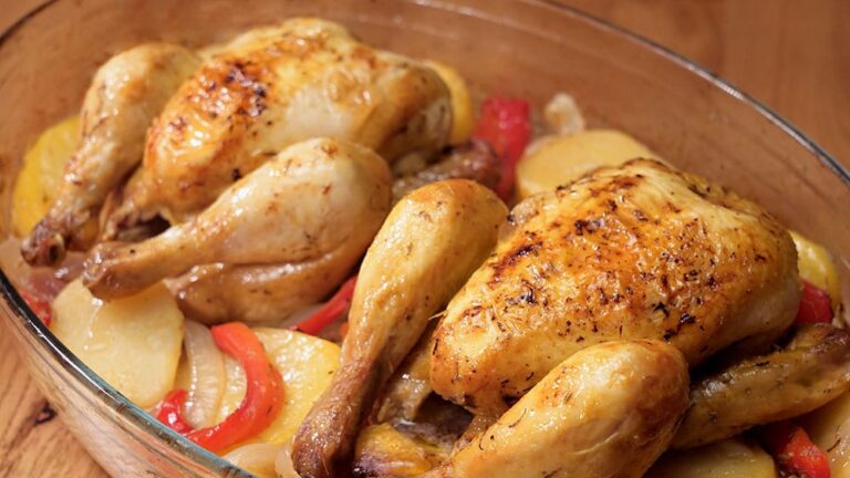 Deliciosos picantones al horno con un toque de limón